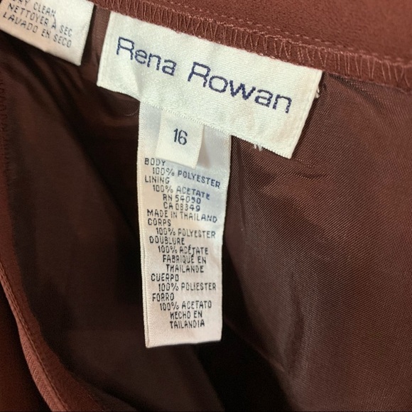 Rena Rowan Cranberry Red Lined Pencil Skirt - Picture 9 of 11